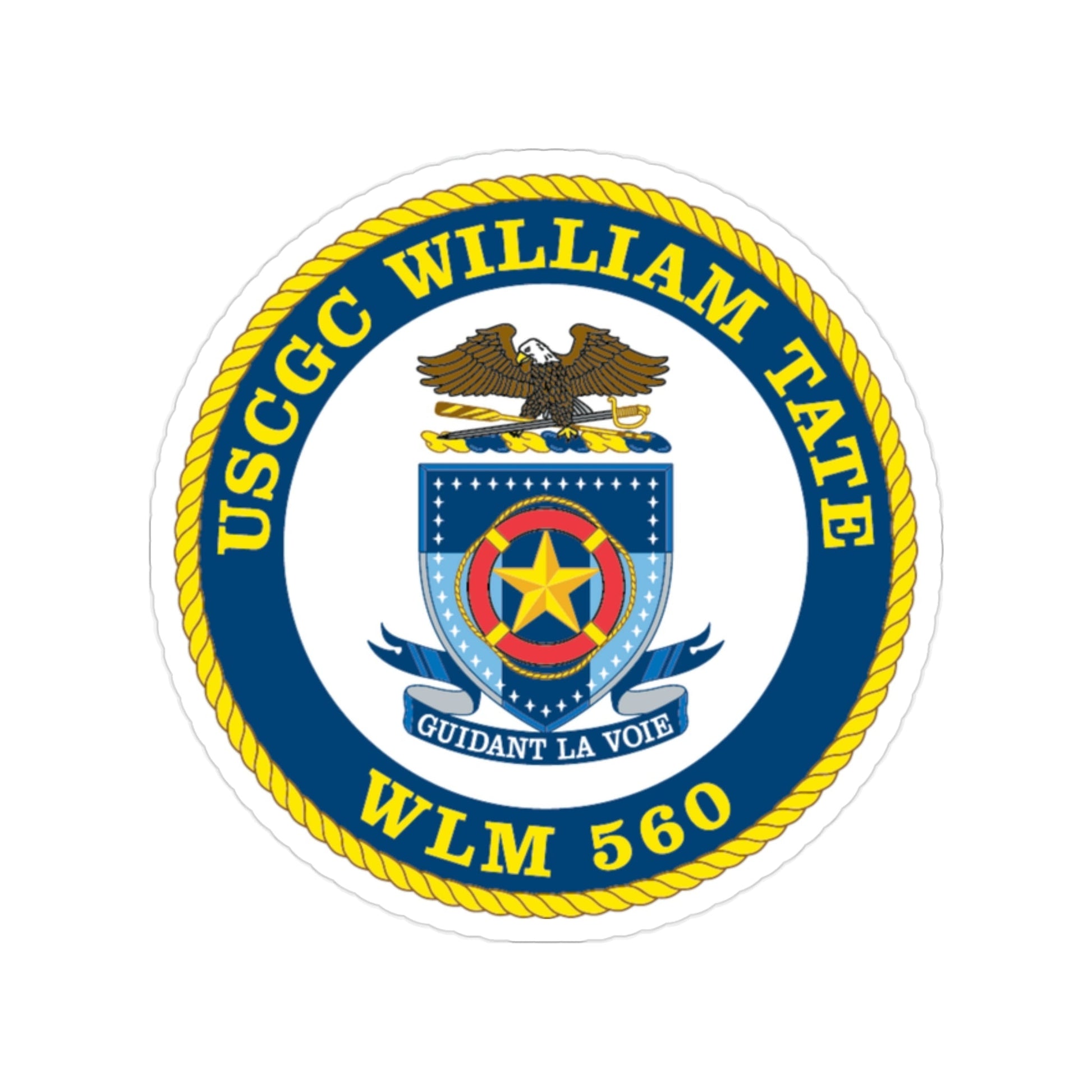USCGC William Tate WLM 560 (U.S. Coast Guard) Transparent STICKER Die-Cut Vinyl Decal-2 Inch-The Sticker Space