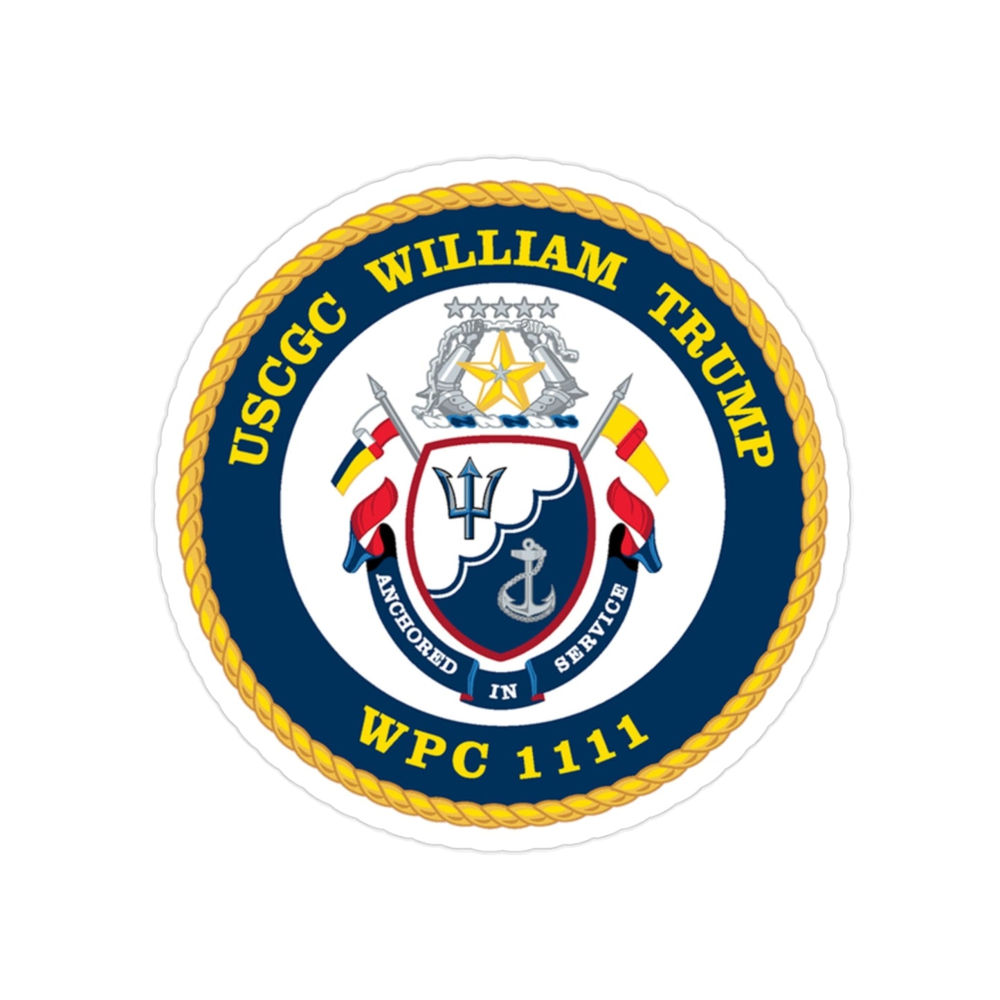 USCGC William Trump WPC 1111 (U.S. Coast Guard) Transparent STICKER Die-Cut Vinyl Decal-2 Inch-The Sticker Space