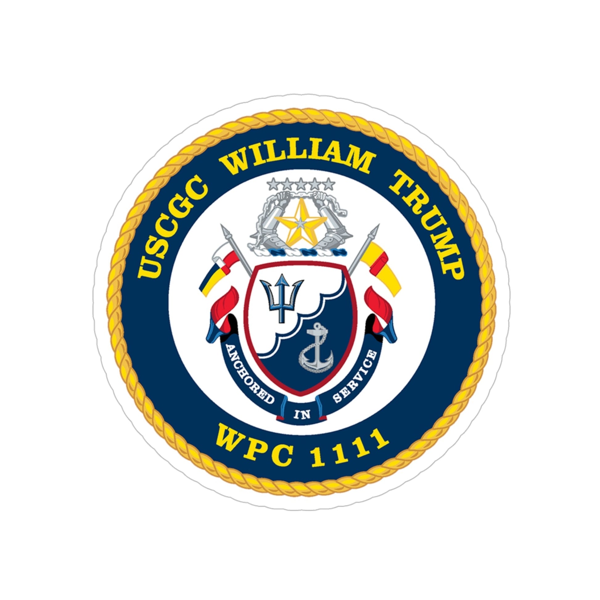 USCGC William Trump WPC 1111 (U.S. Coast Guard) Transparent STICKER Die-Cut Vinyl Decal-5 Inch-The Sticker Space