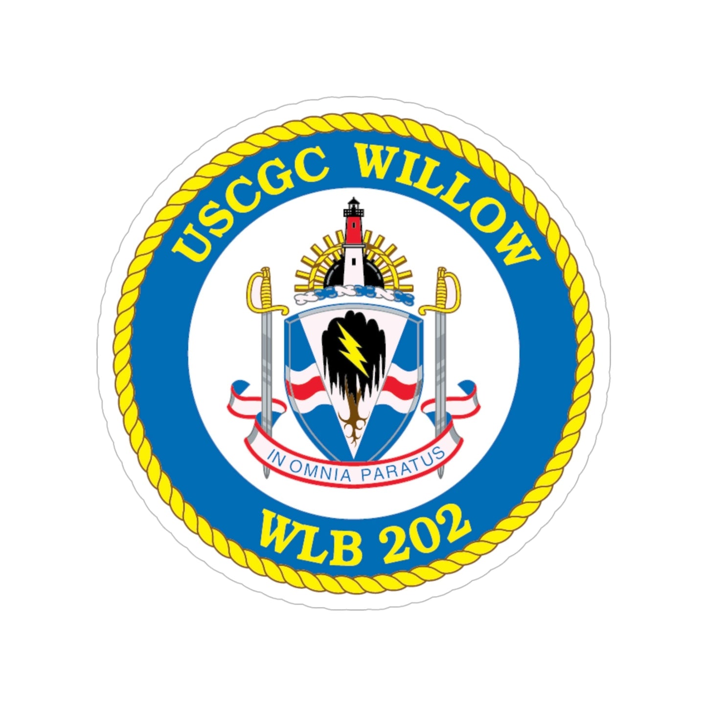 USCGC Willow WLB 202 (U.S. Coast Guard) Transparent STICKER Die-Cut Vinyl Decal-5 Inch-The Sticker Space