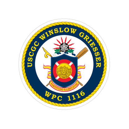 USCGC Winslow Griesser (U.S. Coast Guard) Transparent STICKER Die-Cut Vinyl Decal-3 Inch-The Sticker Space