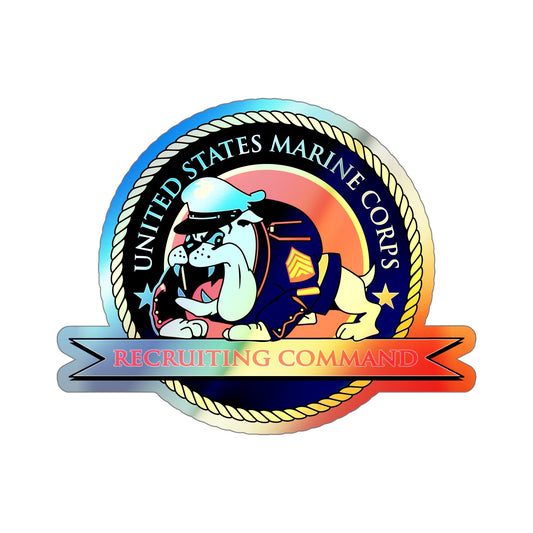 USMC Recruiting Command (USMC) Holographic STICKER Die-Cut Vinyl Decal-6 Inch-The Sticker Space