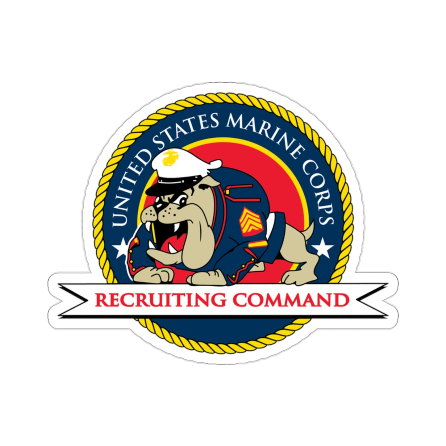 USMC Recruiting Command (USMC) STICKER Vinyl Die-Cut Decal-2 Inch-The Sticker Space