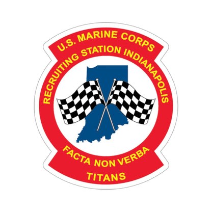 USMC Recruiting Station Indianapolis (USMC) STICKER Vinyl Die-Cut Decal-3 Inch-The Sticker Space