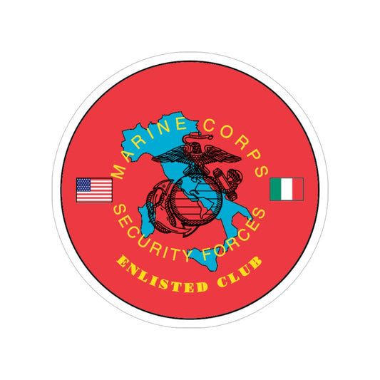 USMC Sec Forces Enlisted Club (USMC) Transparent STICKER Die-Cut Vinyl Decal-6 Inch-The Sticker Space
