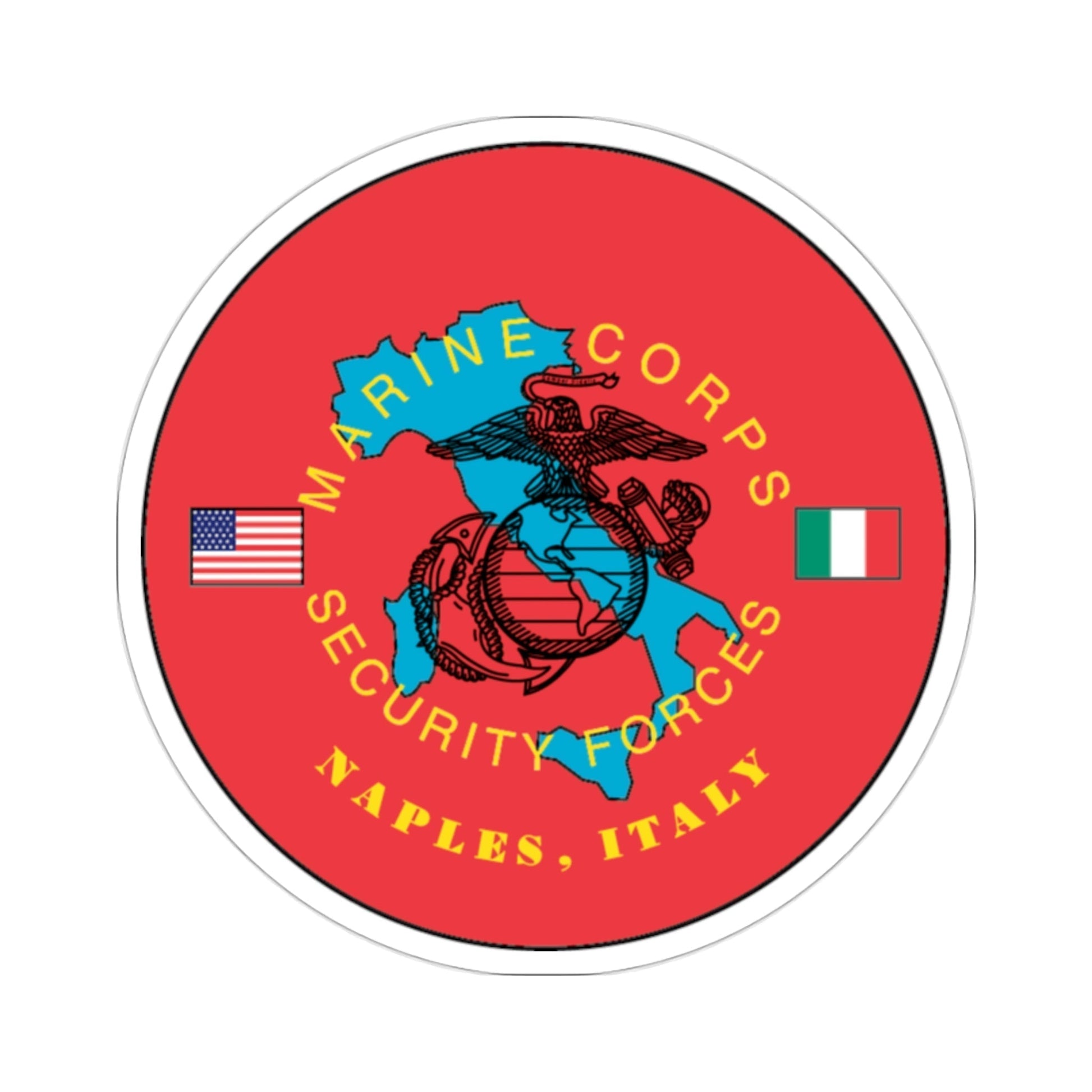 USMC Sec Forces Naples (USMC) STICKER Vinyl Die-Cut Decal-2 Inch-The Sticker Space