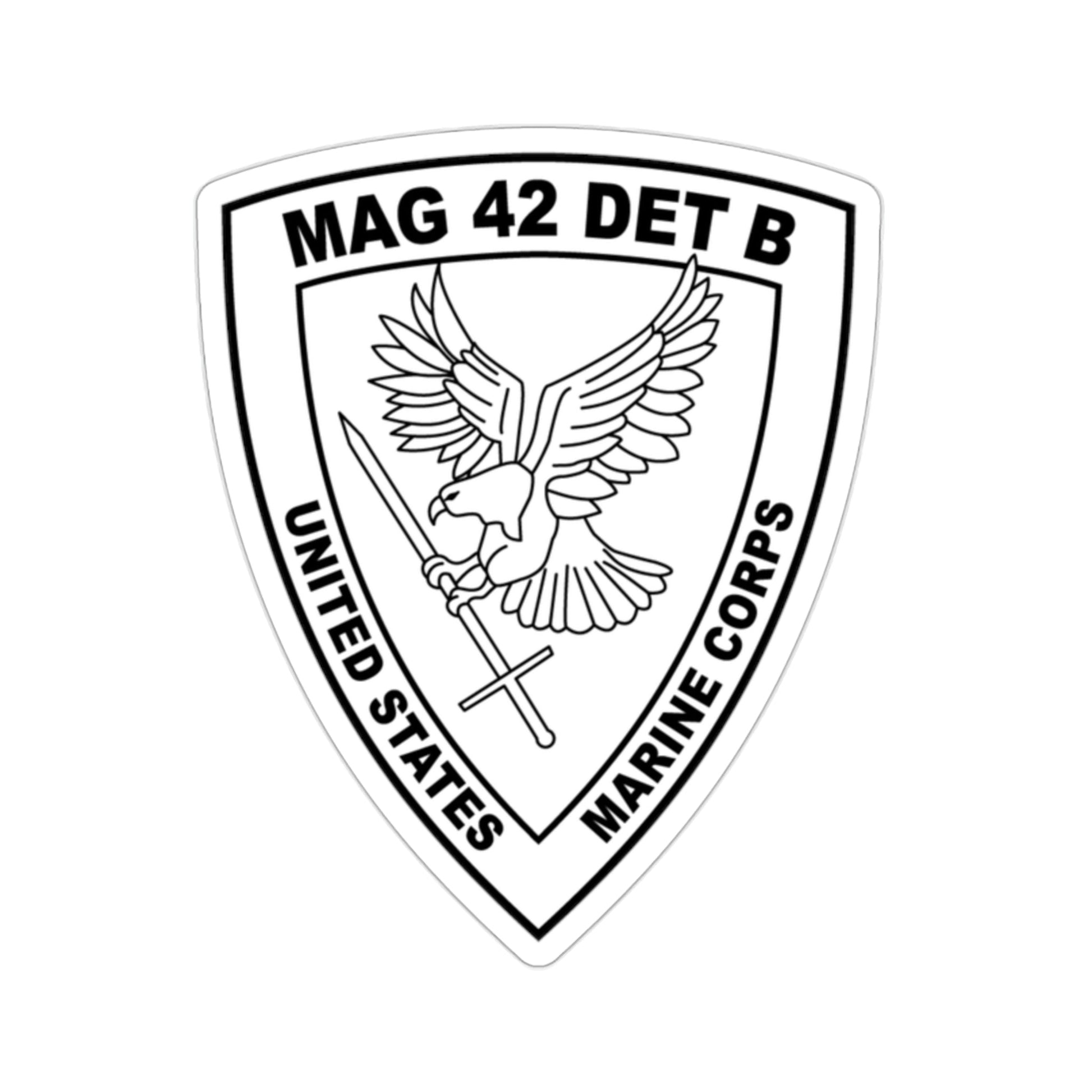 USMC United States Marine Corps MAG 42 DET B BW (USMC) STICKER Vinyl Die-Cut Decal-2 Inch-The Sticker Space