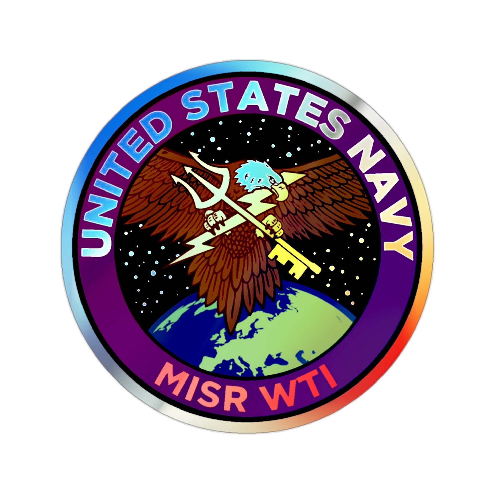 USN MISR WTI (U.S. Navy) Holographic STICKER Die-Cut Vinyl Decal-2 Inch-The Sticker Space