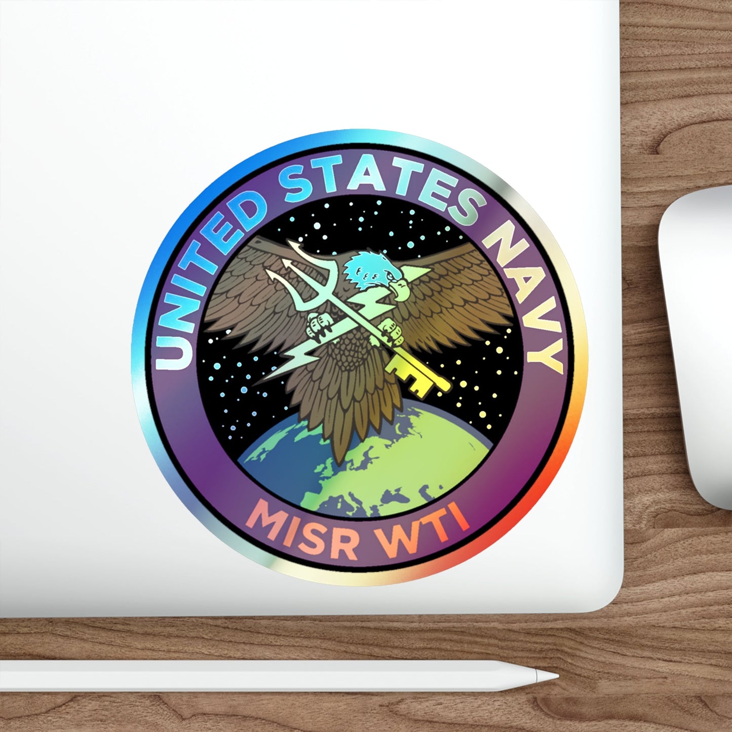 USN MISR WTI (U.S. Navy) Holographic STICKER Die-Cut Vinyl Decal-The Sticker Space
