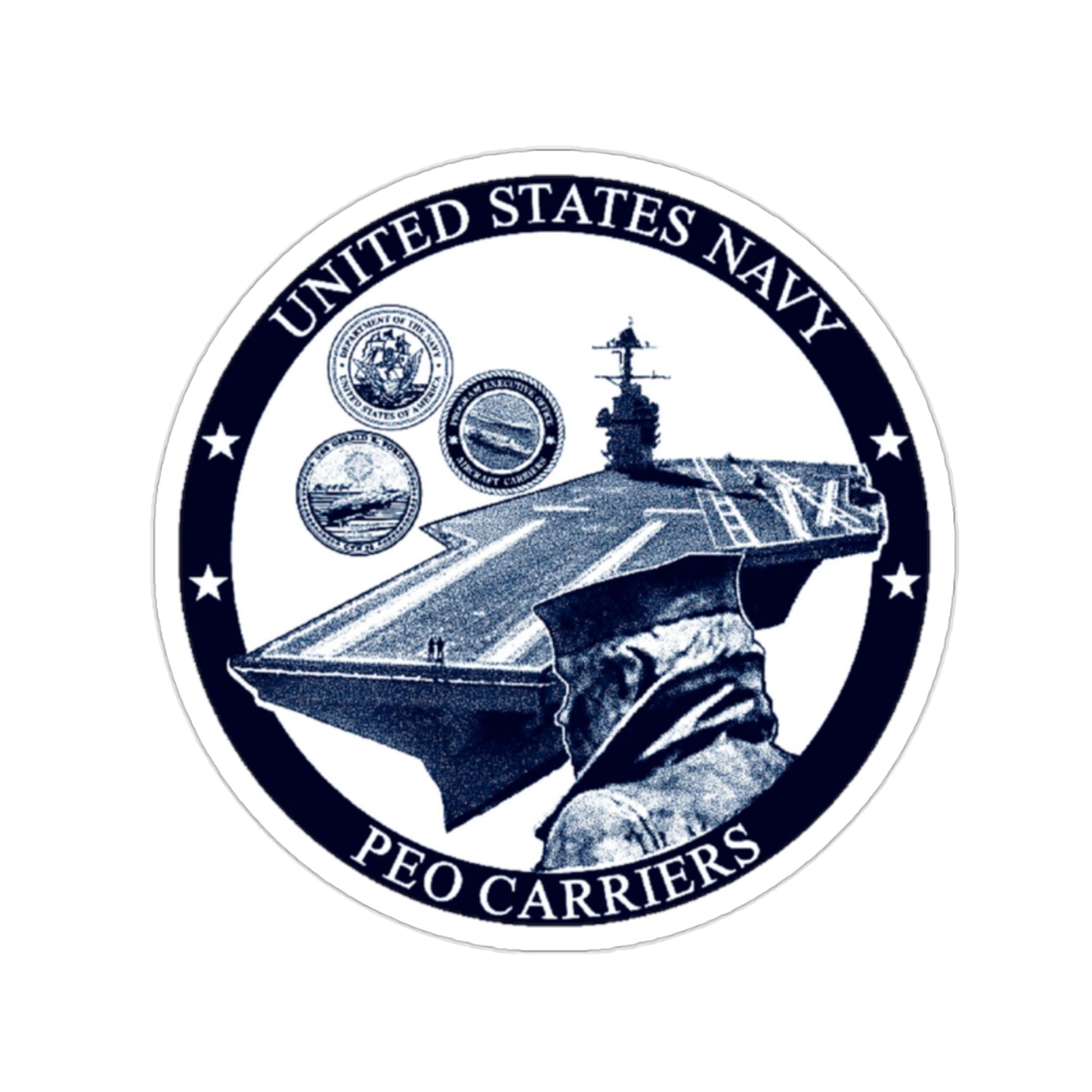 USN PEO Carriers (U.S. Navy) STICKER Vinyl Die-Cut Decal-2 Inch-The Sticker Space