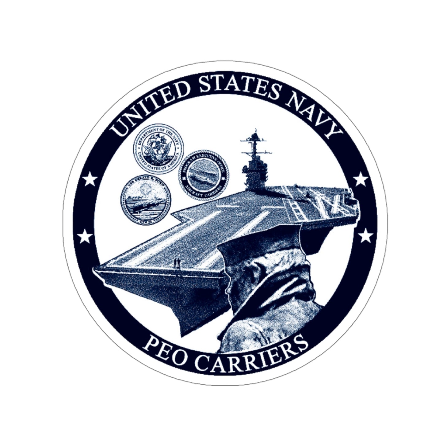 USN PEO Carriers (U.S. Navy) STICKER Vinyl Die-Cut Decal-4 Inch-The Sticker Space