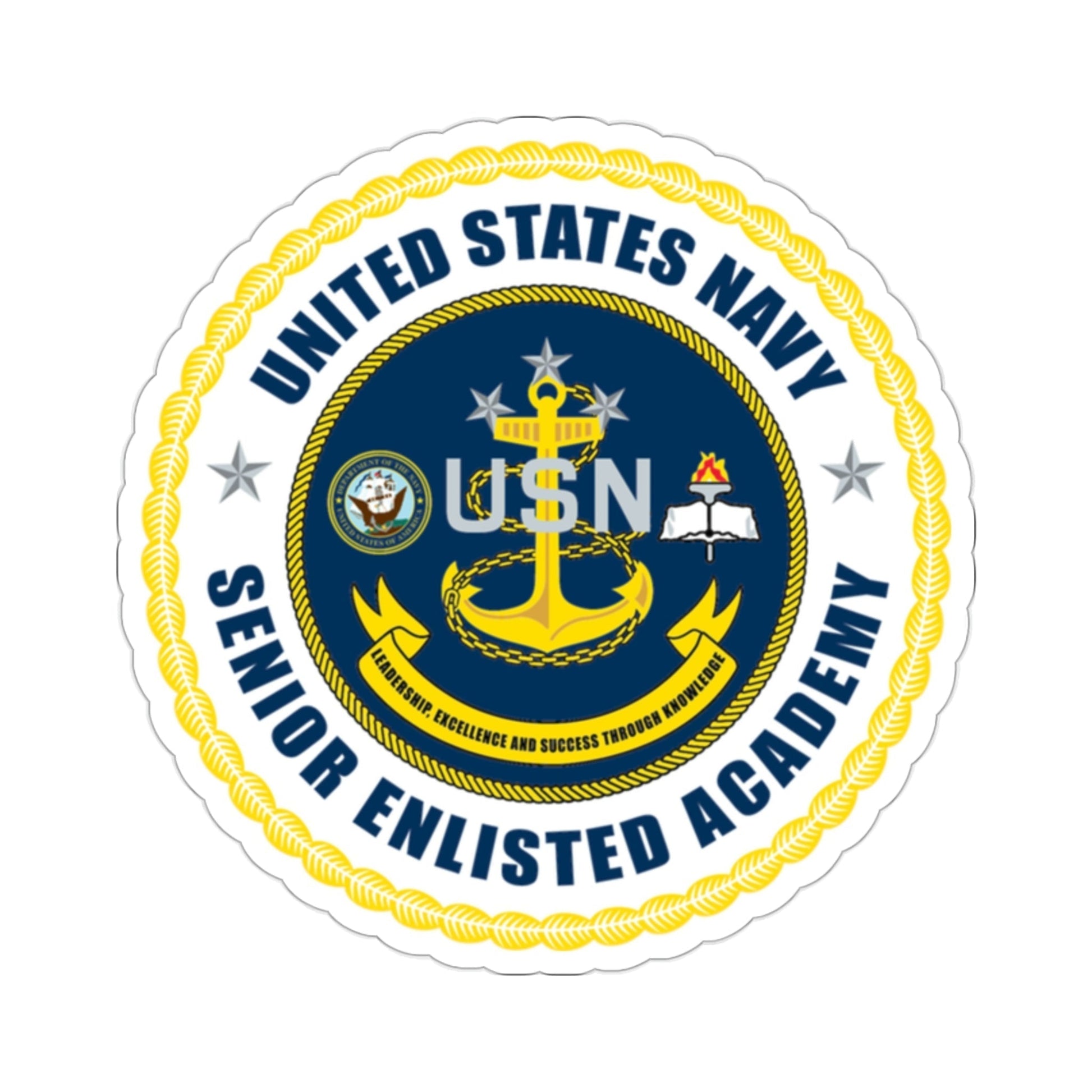 USN Senior Enlisted Academy NEW (U.S. Navy) STICKER Vinyl Die-Cut Decal-2 Inch-The Sticker Space