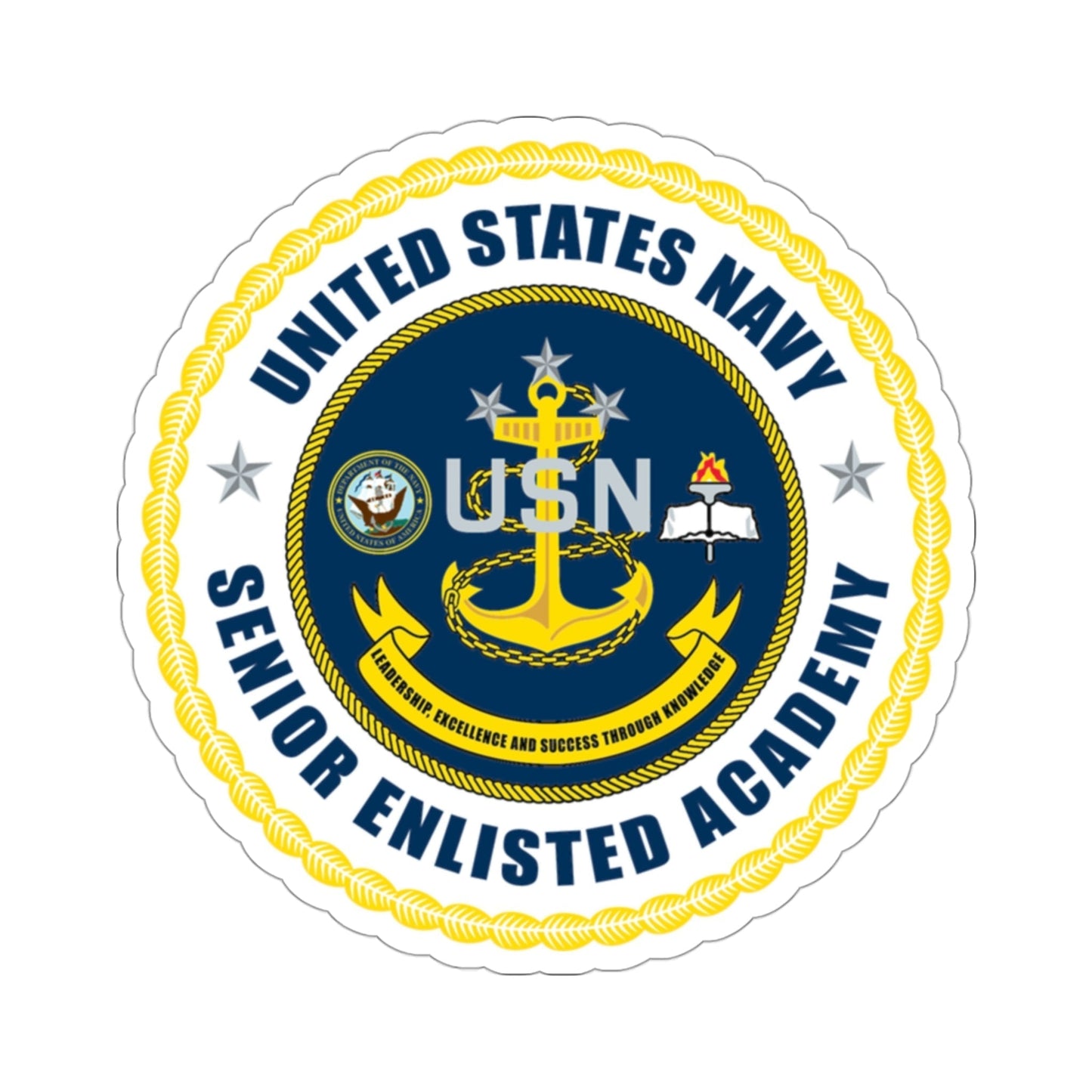 USN Senior Enlisted Academy NEW (U.S. Navy) STICKER Vinyl Die-Cut Decal-3 Inch-The Sticker Space