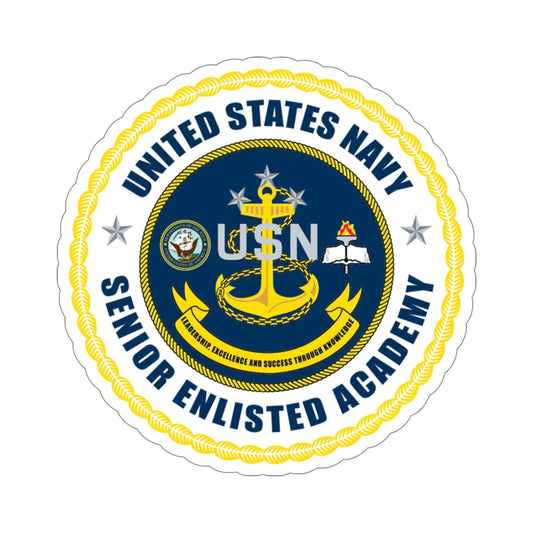 USN Senior Enlisted Academy NEW (U.S. Navy) STICKER Vinyl Die-Cut Decal-6 Inch-The Sticker Space