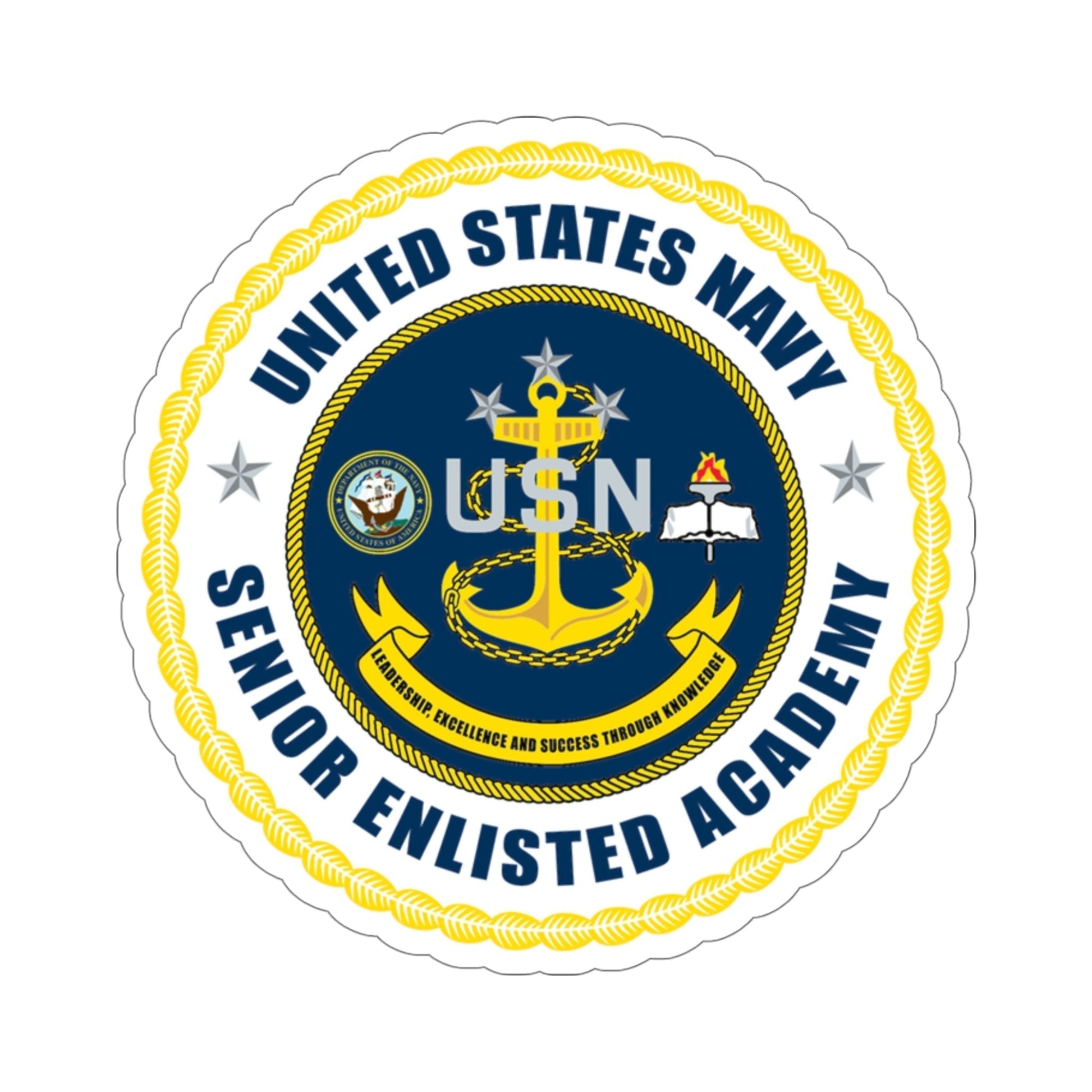USN Senior Enlisted Academy NEW (U.S. Navy) STICKER Vinyl Die-Cut Decal-6 Inch-The Sticker Space