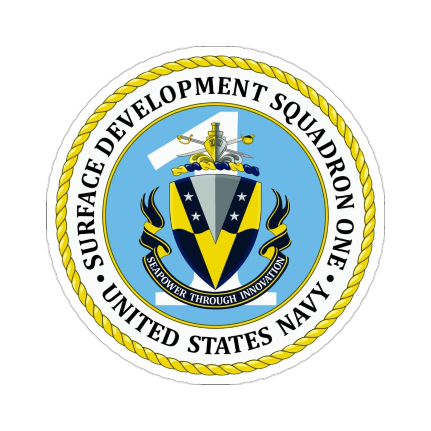 USN Surface Development Squadron One (U.S. Navy) STICKER Vinyl Die-Cut Decal-2 Inch-The Sticker Space