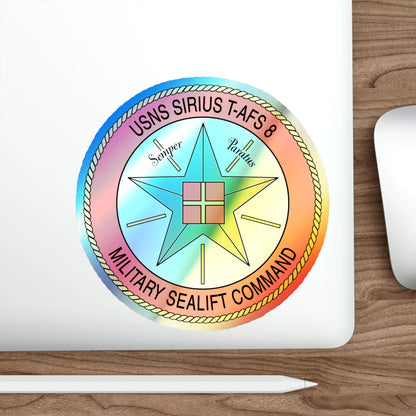 USNS Sirius T Afs 8 Military Sealift Command (U.S. Navy) Holographic STICKER Die-Cut Vinyl Decal-The Sticker Space