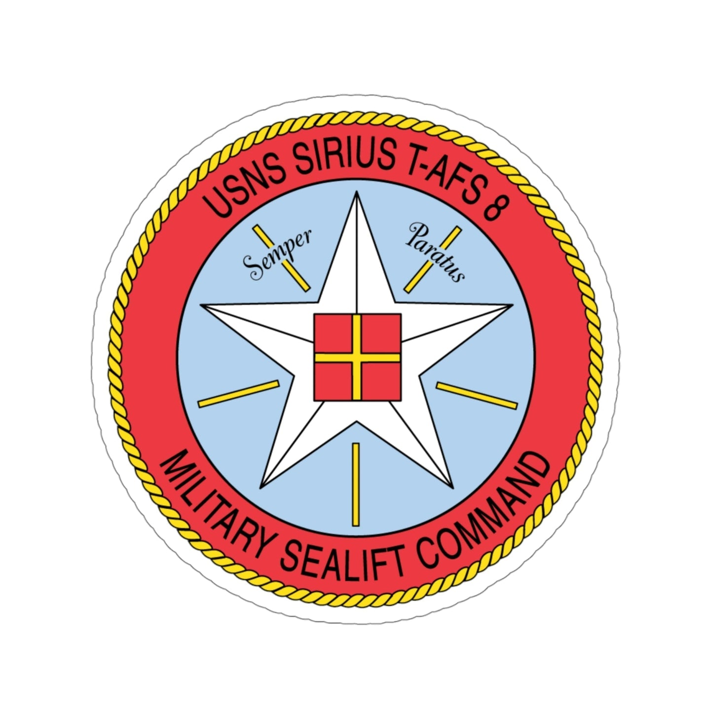 USNS Sirius T Afs 8 Military Sealift Command (U.S. Navy) STICKER Vinyl Die-Cut Decal-4 Inch-The Sticker Space