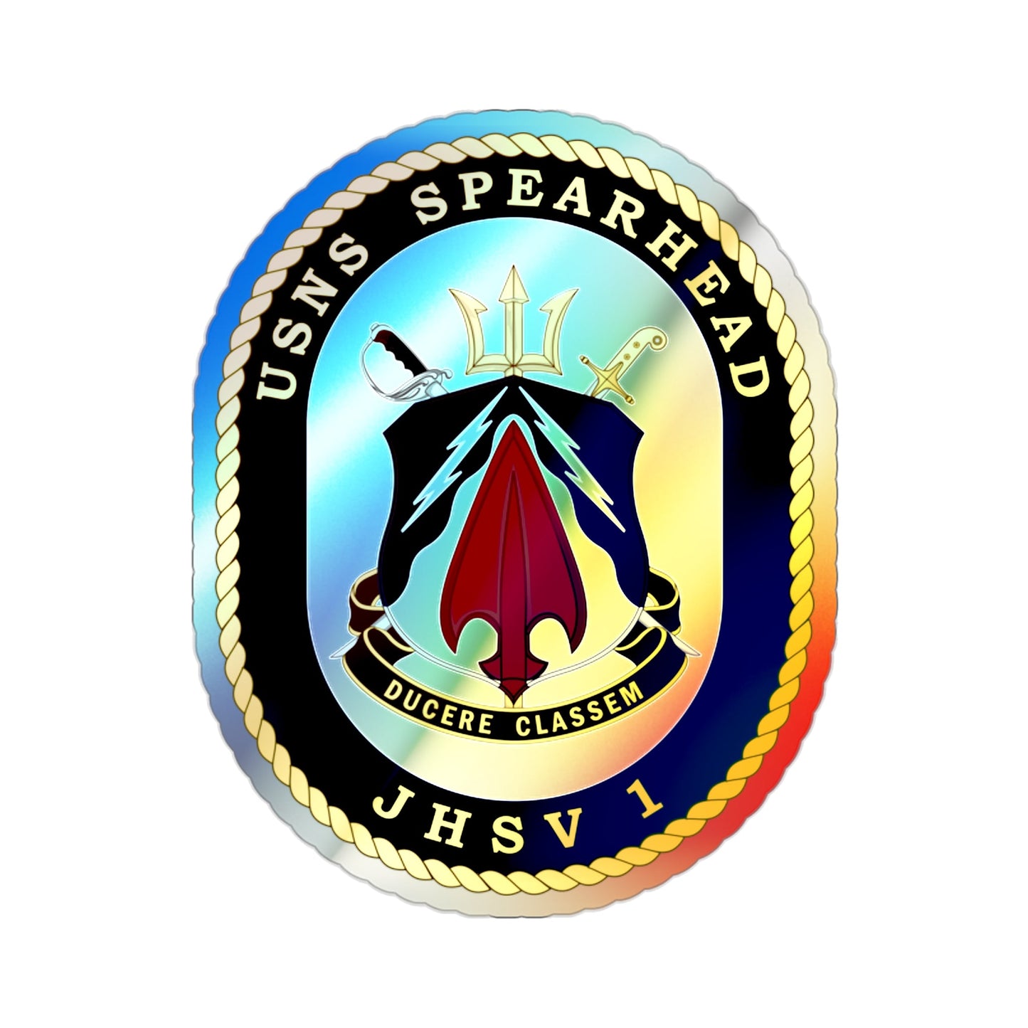 USNS Spearhead JHSV 1 (U.S. Navy) Holographic STICKER Die-Cut Vinyl Decal-2 Inch-The Sticker Space
