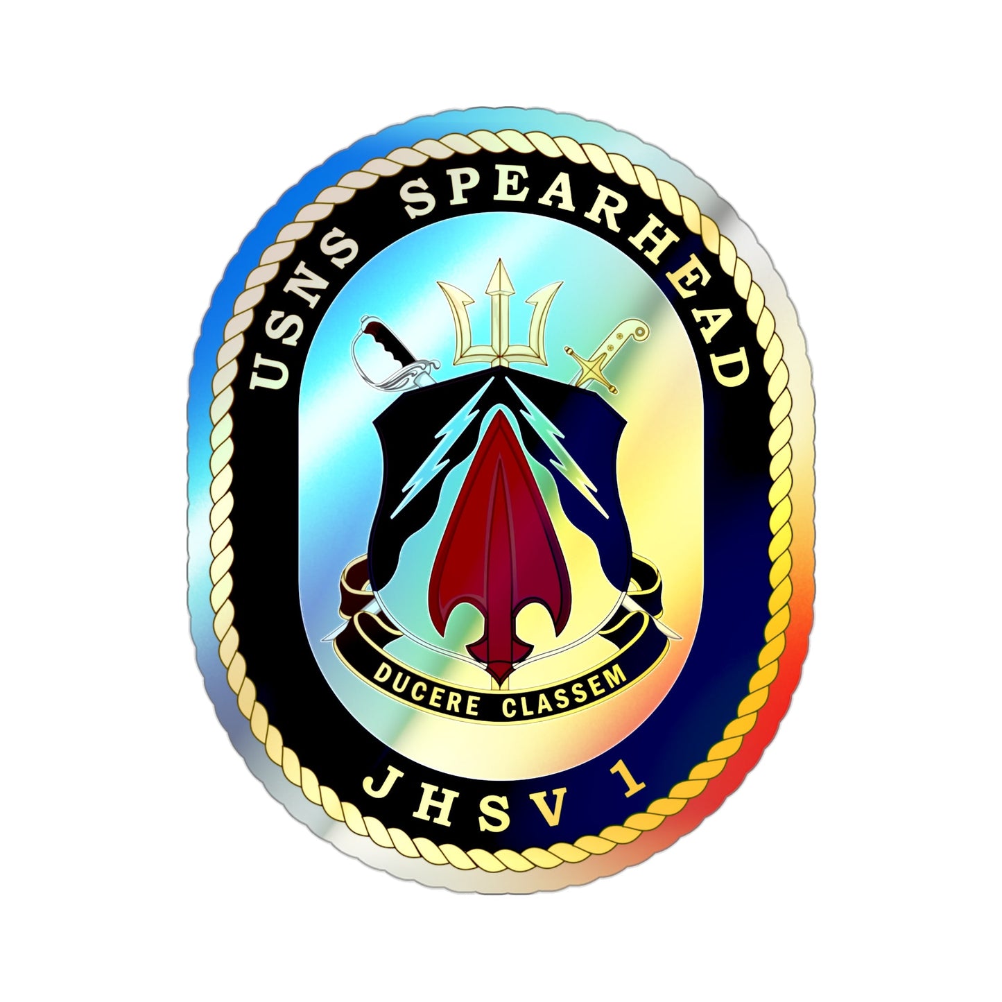 USNS Spearhead JHSV 1 (U.S. Navy) Holographic STICKER Die-Cut Vinyl Decal-3 Inch-The Sticker Space
