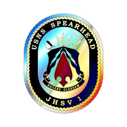 USNS Spearhead JHSV 1 (U.S. Navy) Holographic STICKER Die-Cut Vinyl Decal-6 Inch-The Sticker Space