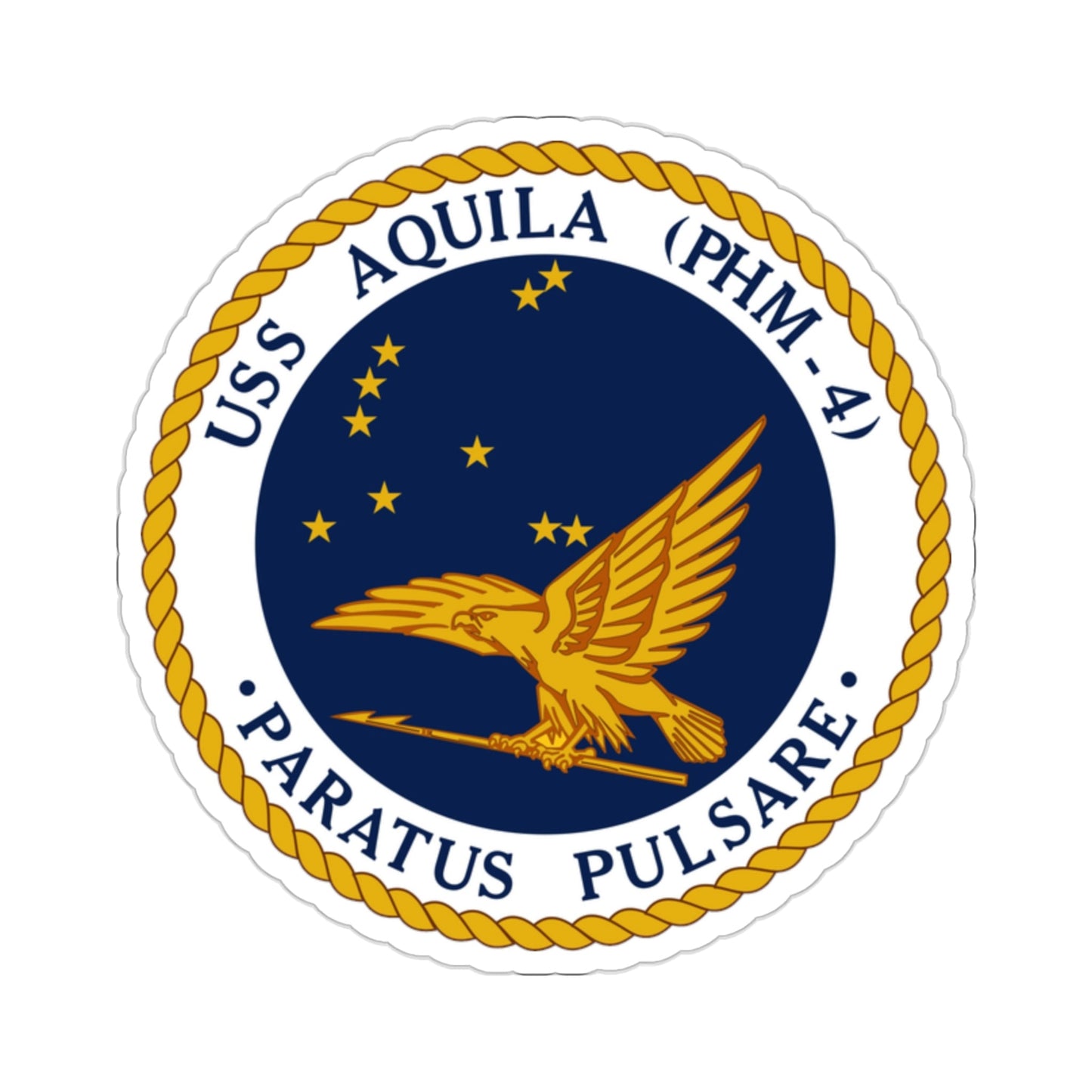 USS Aquila PHM 4 (U.S. Navy) STICKER Vinyl Die-Cut Decal-2 Inch-The Sticker Space