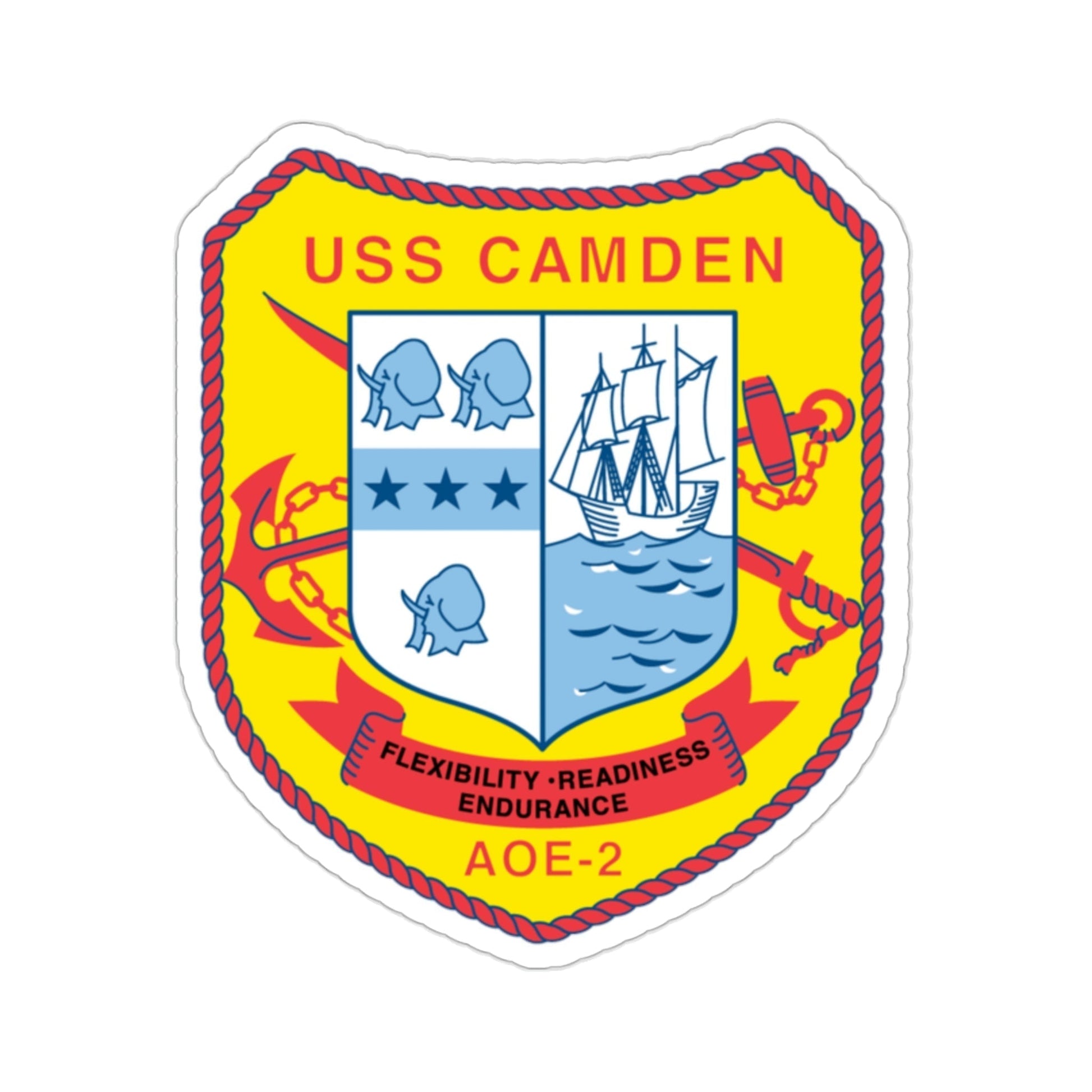 USS CAMDEN AOE 2 (U.S. Navy) STICKER Vinyl Die-Cut Decal-2 Inch-The Sticker Space