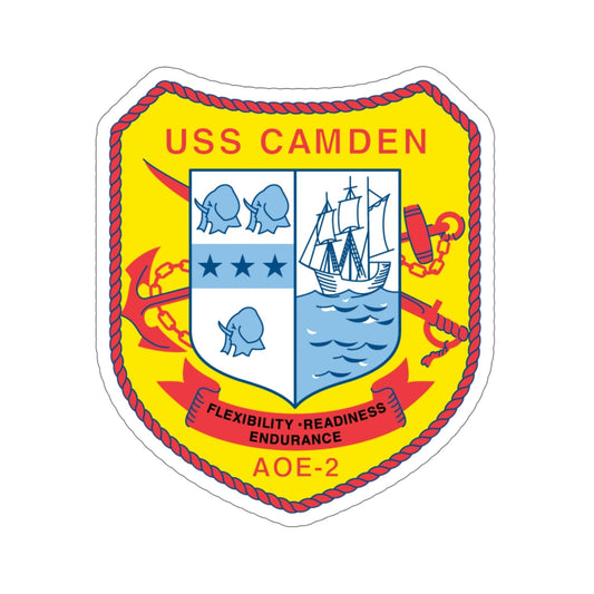 USS CAMDEN AOE 2 (U.S. Navy) STICKER Vinyl Die-Cut Decal-6 Inch-The Sticker Space