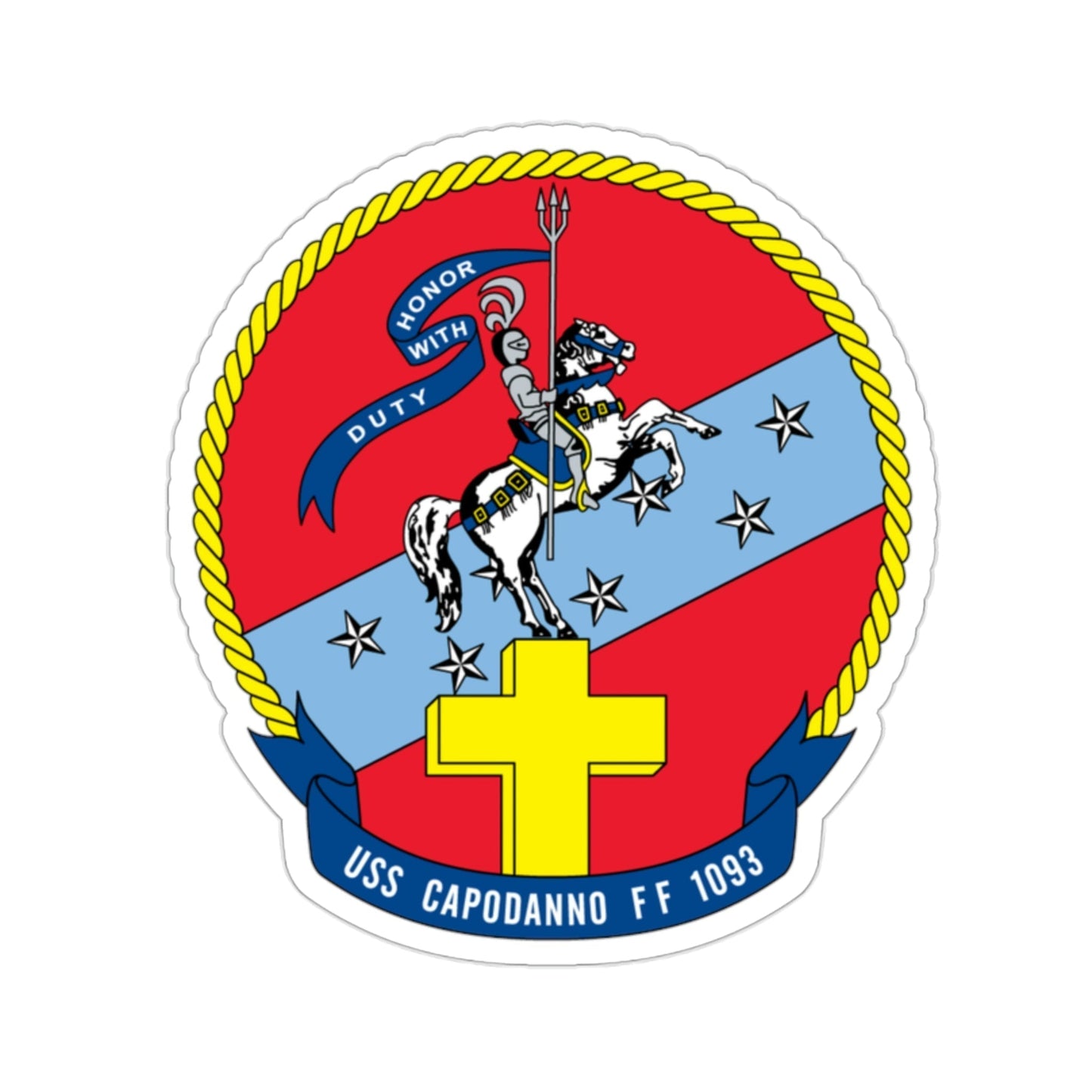 USS Capodanno FF 1093 (U.S. Navy) STICKER Vinyl Die-Cut Decal-2 Inch-The Sticker Space