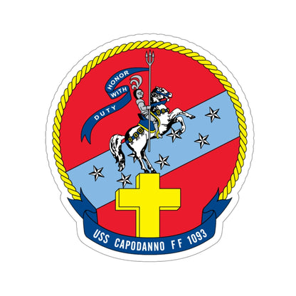 USS Capodanno FF 1093 (U.S. Navy) STICKER Vinyl Die-Cut Decal-4 Inch-The Sticker Space