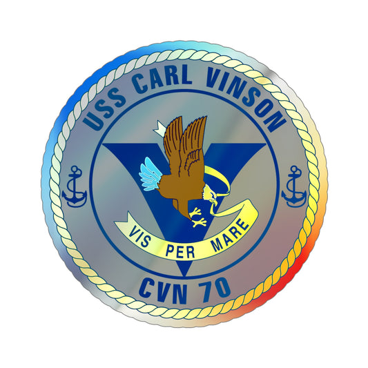USS Carl Vinson CVN 70 (U.S. Navy) Holographic STICKER Die-Cut Vinyl Decal-6 Inch-The Sticker Space