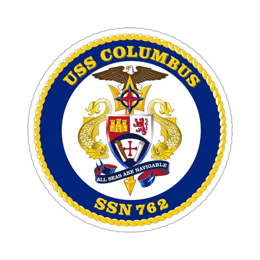 USS Columbus SSN 762 (U.S. Navy) STICKER Vinyl Die-Cut Decal-6 Inch-The Sticker Space