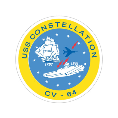 USS Constellation CV 64 (U.S. Navy) STICKER Vinyl Die-Cut Decal-2 Inch-The Sticker Space