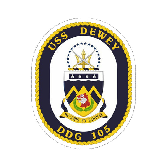 USS Dewey COA (U.S. Navy) STICKER Vinyl Die-Cut Decal-6 Inch-The Sticker Space