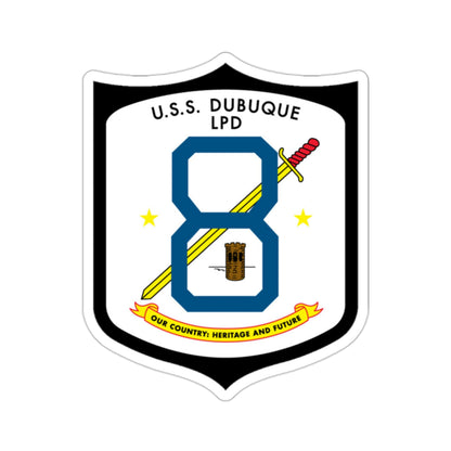 USS Dubuque LPD 8 (U.S. Navy) STICKER Vinyl Die-Cut Decal-2 Inch-The Sticker Space