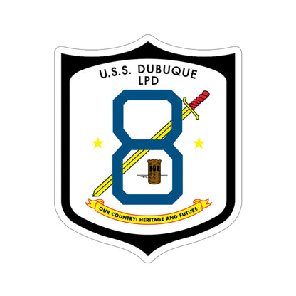 USS Dubuque LPD 8 (U.S. Navy) STICKER Vinyl Die-Cut Decal-4 Inch-The Sticker Space