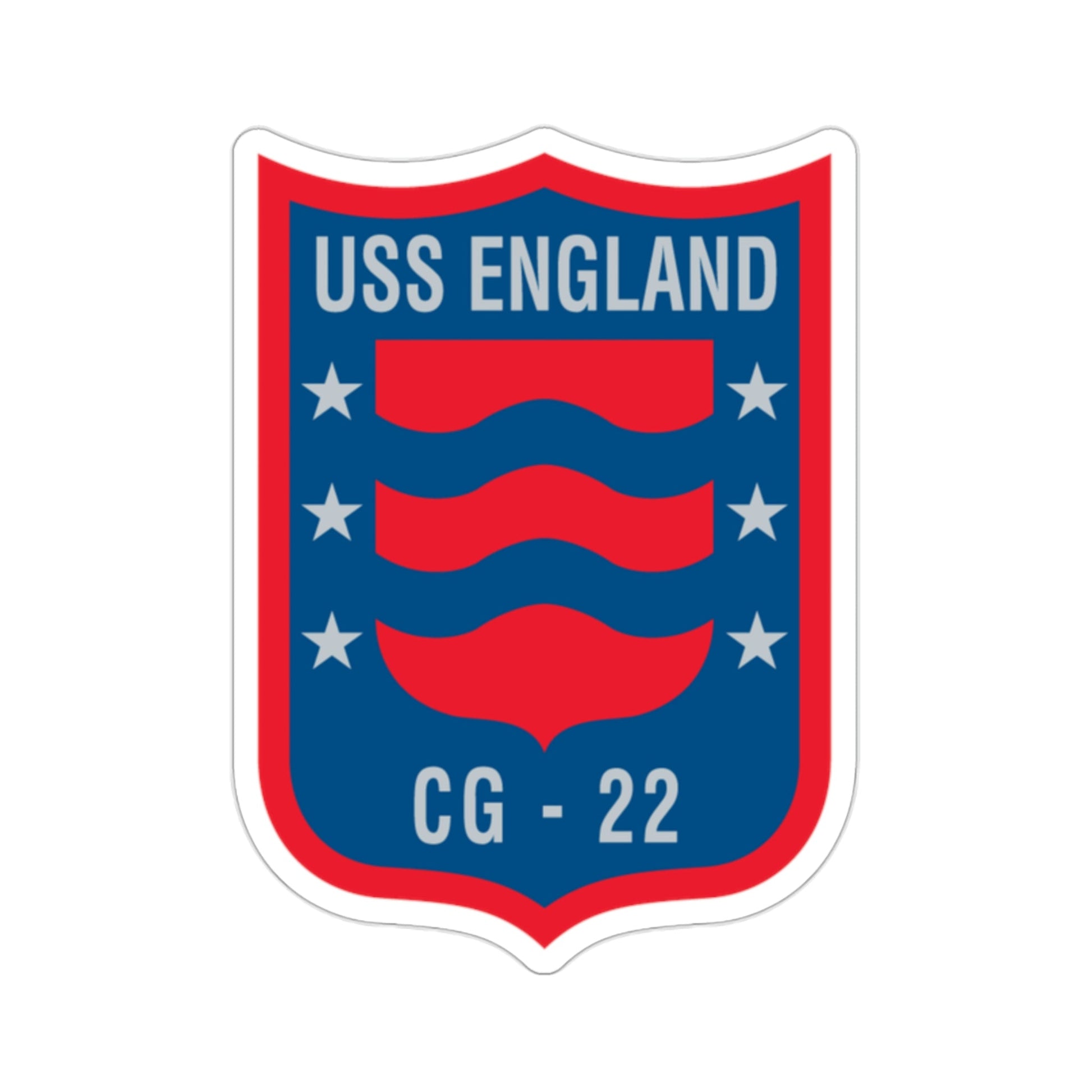 USS England CG 22 (U.S. Navy) STICKER Vinyl Die-Cut Decal-2 Inch-The Sticker Space
