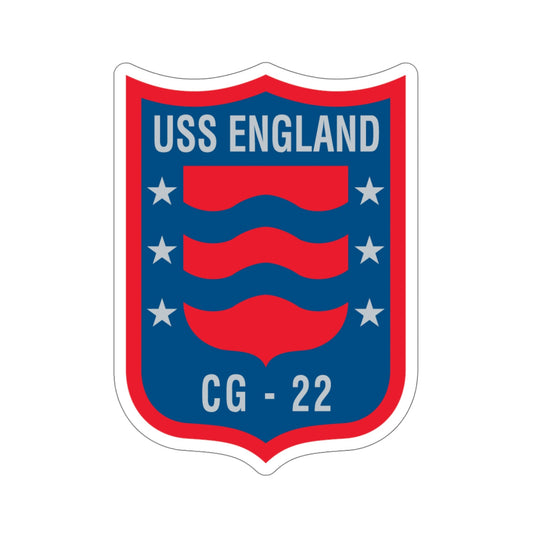 USS England CG 22 (U.S. Navy) STICKER Vinyl Die-Cut Decal-6 Inch-The Sticker Space
