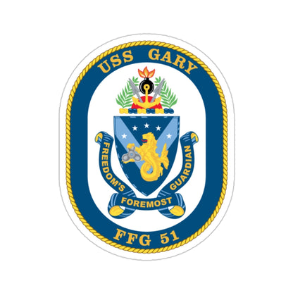 USS Gary FFG 51 (U.S. Navy) STICKER Vinyl Die-Cut Decal-2 Inch-The Sticker Space