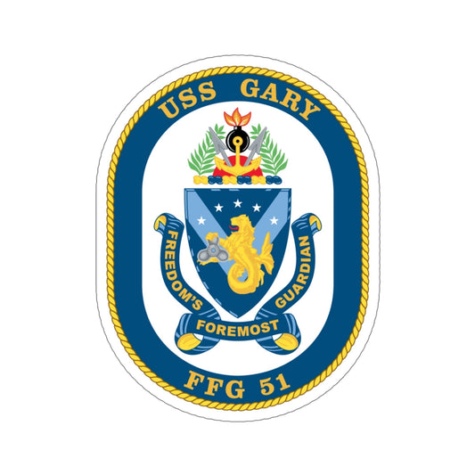 USS Gary FFG 51 (U.S. Navy) STICKER Vinyl Die-Cut Decal-6 Inch-The Sticker Space
