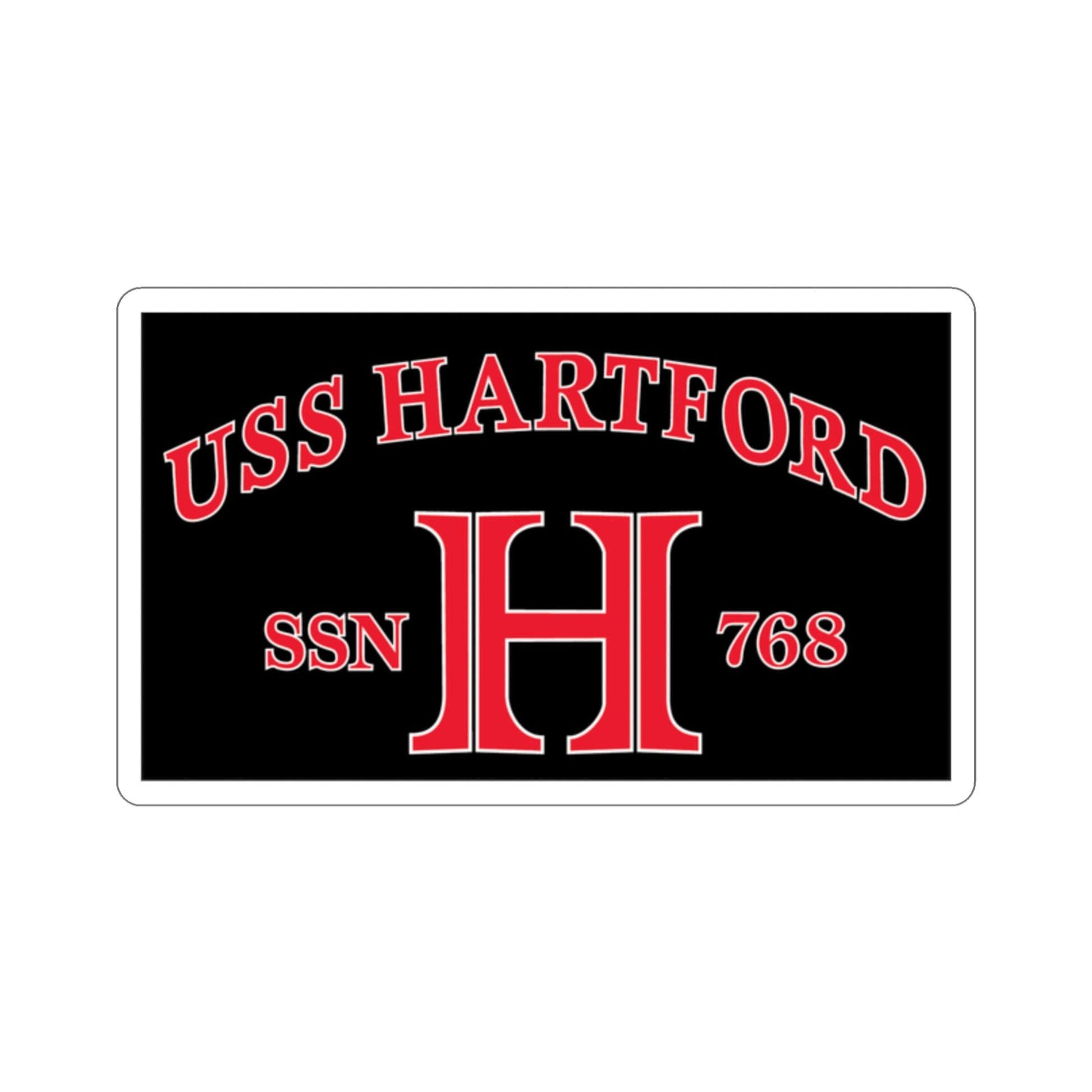 USS Hartford SSN 768 Flag (U.S. Navy) STICKER Vinyl Die-Cut Decal-2 Inch-The Sticker Space