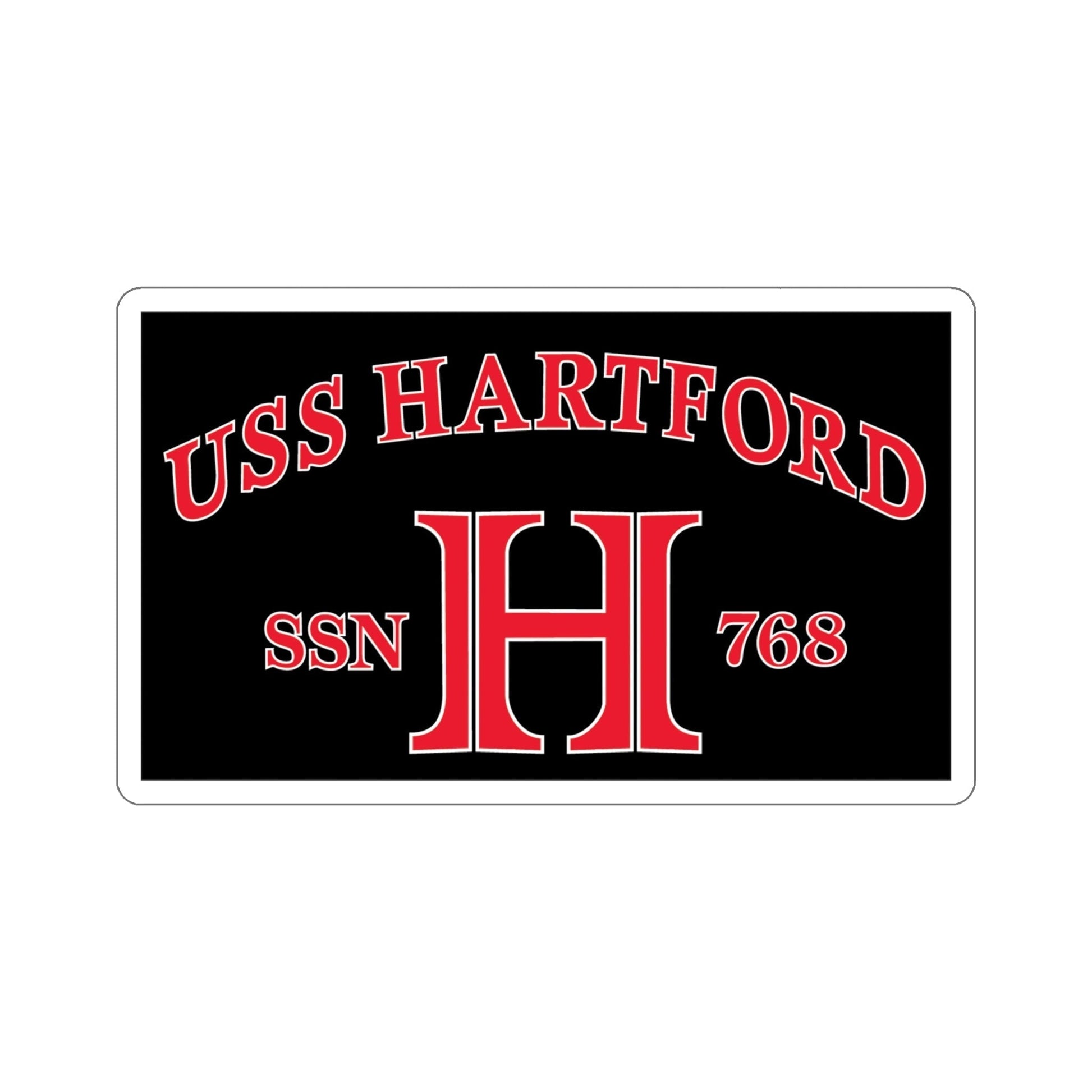 USS Hartford SSN 768 Flag (U.S. Navy) STICKER Vinyl Die-Cut Decal-6 Inch-The Sticker Space