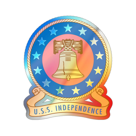 USS Independence (U.S. Navy) Holographic STICKER Die-Cut Vinyl Decal-6 Inch-The Sticker Space
