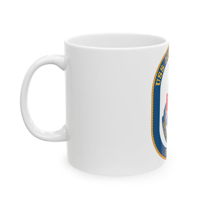 USS John L Hall FFG 32 (U.S. Navy) White Coffee Mug-The Sticker Space