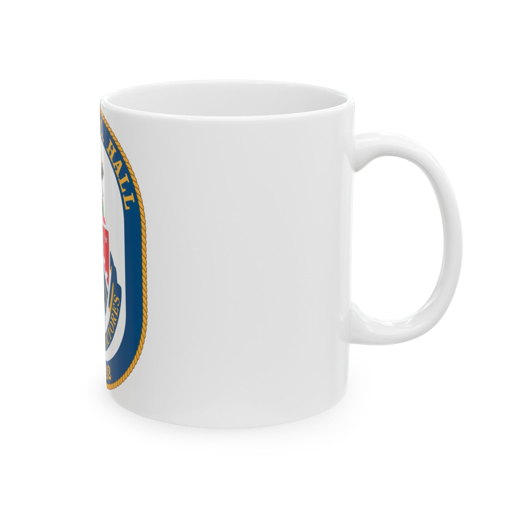 USS John L Hall FFG 32 (U.S. Navy) White Coffee Mug-The Sticker Space