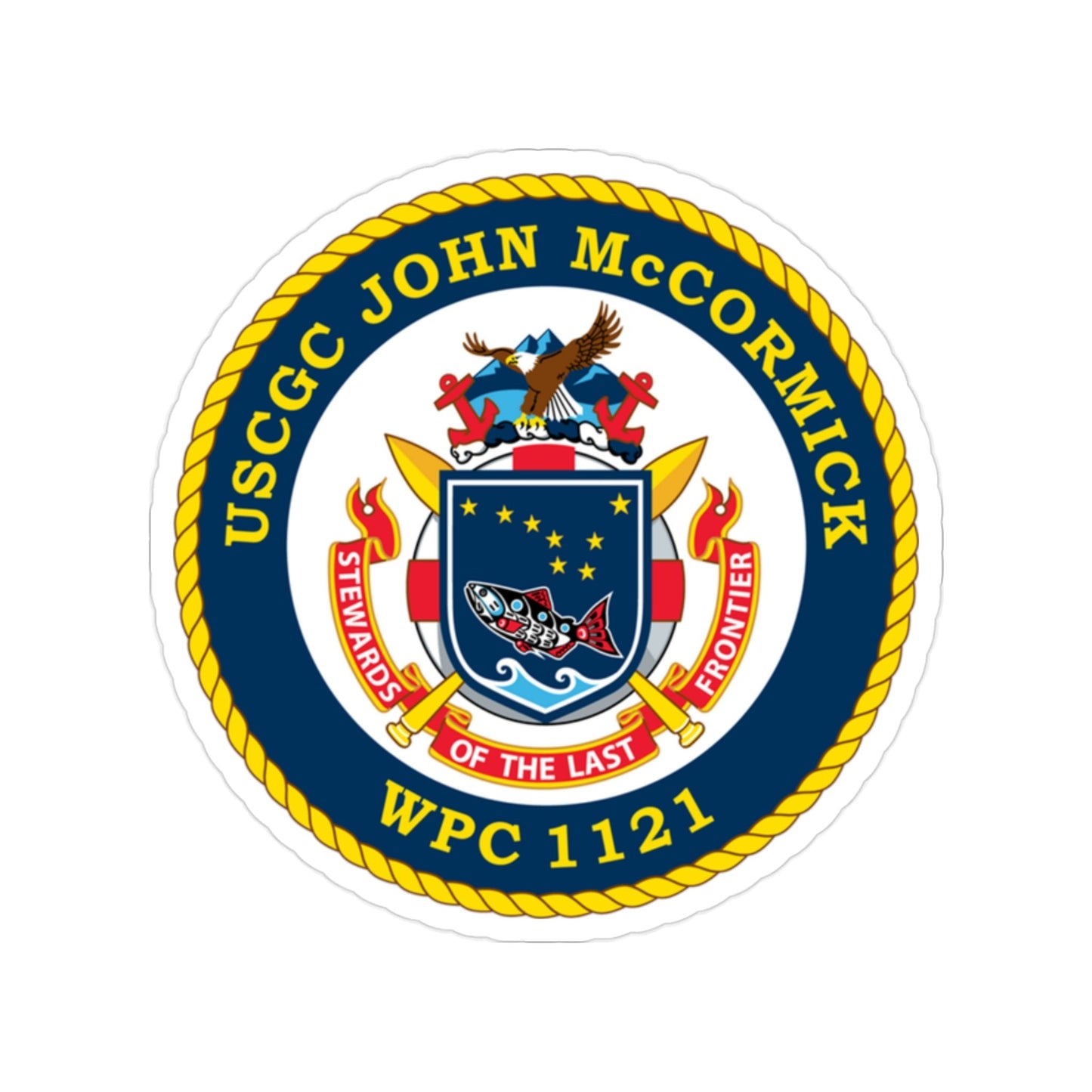 USS John McCormick WPC 1121 (U.S. Coast Guard) Transparent STICKER Die-Cut Vinyl Decal-2 Inch-The Sticker Space