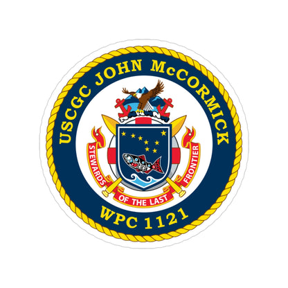 USS John McCormick WPC 1121 (U.S. Coast Guard) Transparent STICKER Die-Cut Vinyl Decal-4 Inch-The Sticker Space