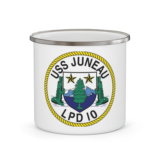 USS Juneau LPD 10 (U.S. Navy) Enamel Mug 12oz-12oz-The Sticker Space