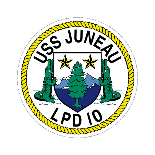 USS Juneau LPD 10 (U.S. Navy) STICKER Vinyl Die-Cut Decal-6 Inch-The Sticker Space
