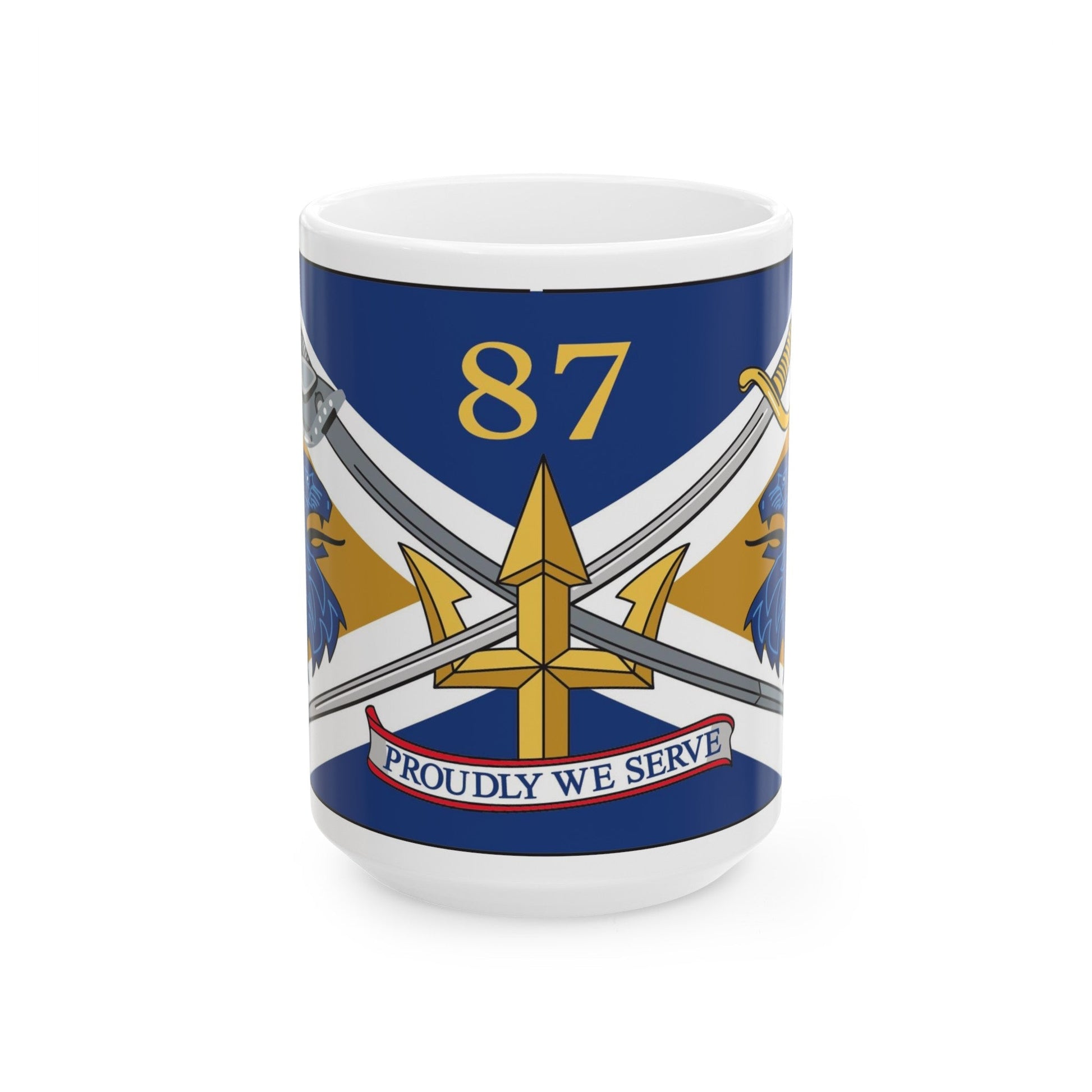 USS Mason DDG 87 Battle Flag. (U.S. Navy) White Coffee Mug-15oz-The Sticker Space